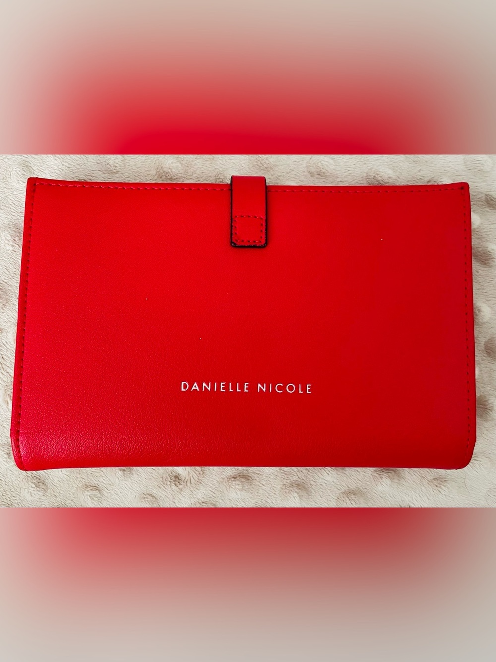 Danielle Nicole Red Clutch Wallet with Logo
